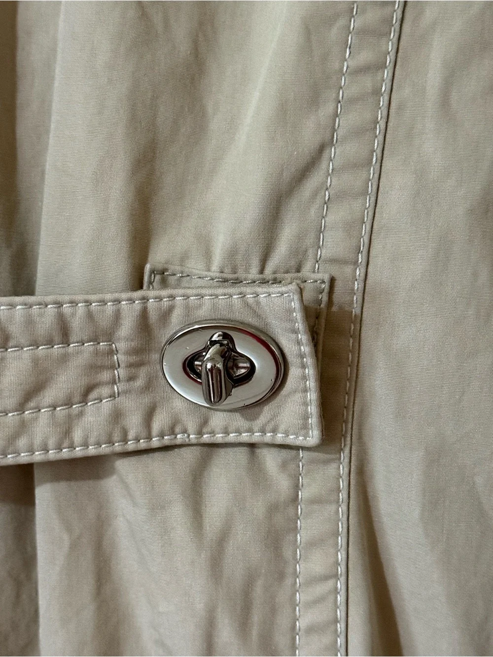 Coach Beige Single-Breasted Trench Coat